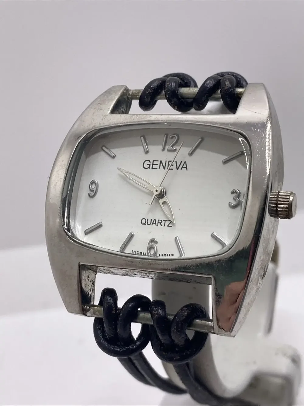 Geneva Womens Silver Watch Works New Battery